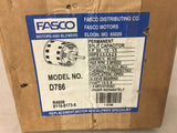 Fasci D786 3/4 1/2 1/3 HP AC Motor 208-230 Volt 1625 Rpm 3 Speed