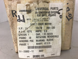 Universal 51-23052-11 1/4 HP AC Motor 208-230 Volts 1075 Rpm 48 Frame