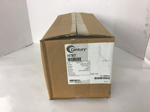 Century H767 1 1/2 HP 460/200-230 Volt Motor 1140 rpm 56Y Frame