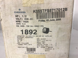 Emerson K055TFS8717012B 1/2 HP AC Motor 208-230 volt 1625 Rpm 3.0 Amp 48Y Frame