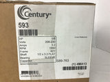 Century 593 1/6 HP AC Motor 208-230 Volt 1550 Rpm 42Y Frmae