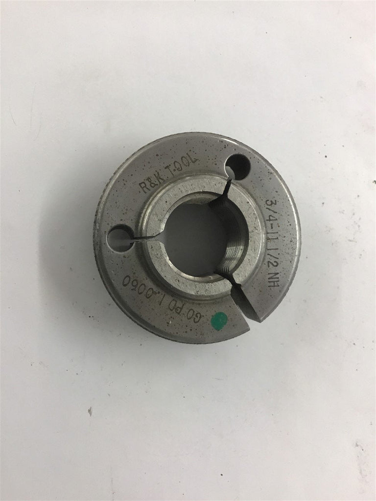 R&K Tool 3/4-11.5 NH Threaded Ring Gage GO PD 1.0060