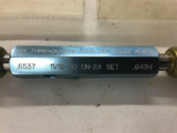 11/16-20 UN-2A Set Threaded Plug Gage GO .6537 NOGO .6494
