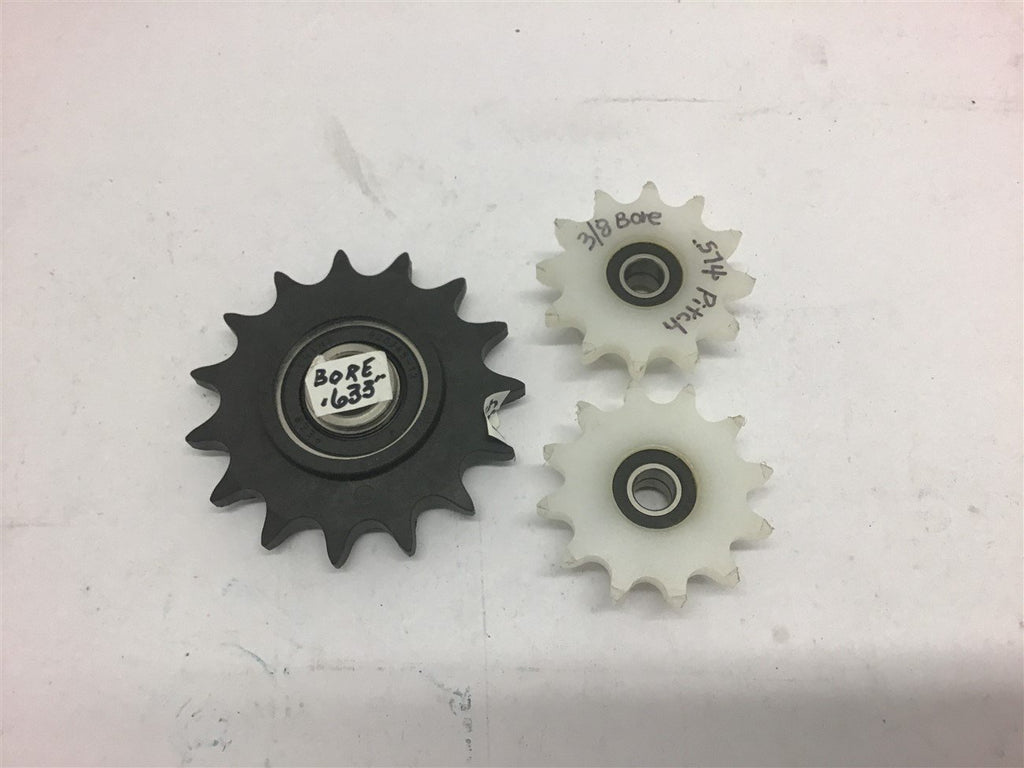 Assorted Lot of 3 Nylon Idler Sprockets
