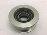 1" Wide Flat Belt Pulley w/ R16RS Bearing 1" Bore