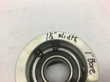 1 1/2" Width Flat Belt Pulley w/ R16RS 1" Bore Bearing