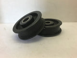 Flat Belt Pulley 4 1/2" OD 2 1/2" Belt Width Lot of 2