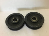 Flat Belt Pulley 4 1/2" OD 2 1/2" Belt Width Lot of 2