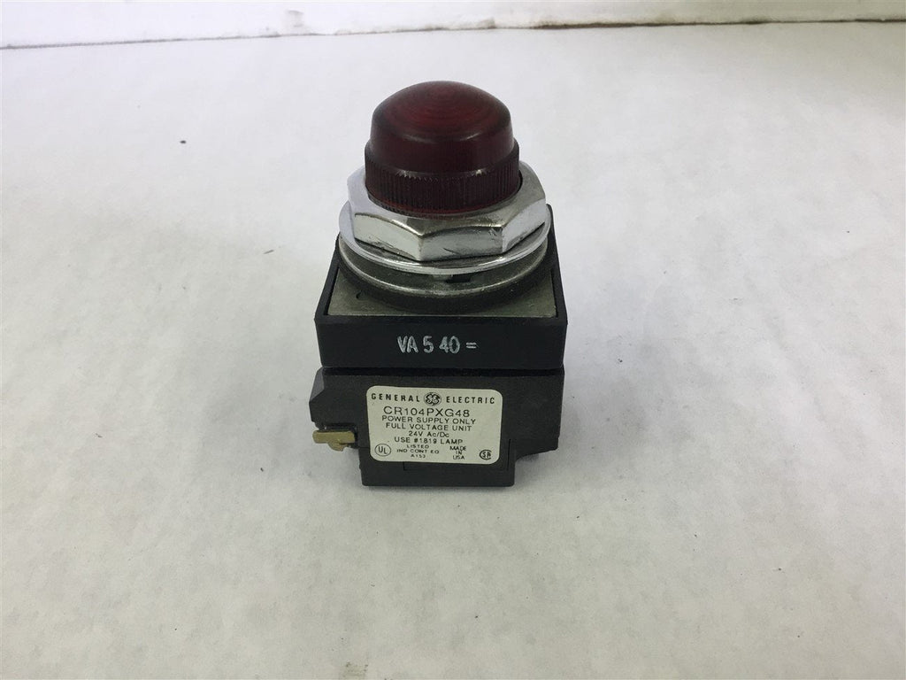 General Electric CR104PXG48 Red Pilot Light
