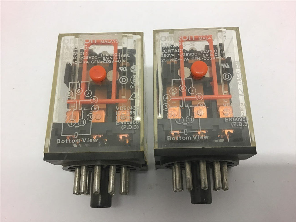 Omron MK3P5-S Relay 250 Vac --Lot of 2