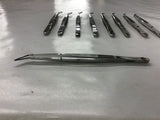 Universal 52403 SS Pattern Precision Grade Curved Tip Tweezer Lot of 9