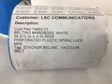 Lsc Communications 74852-21 Whte 56.875" x 4" Wide Conveyor Belt Lot of 2
