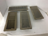 Brown Closeable Floor Vents Lot of 4
