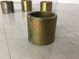 Brass Bushing 1 3/4" Long x 1 7/8" OD x 1 1/2" ID Lot of 4