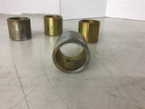 Brass Bushing 1 3/4" Long x 1 7/8" OD x 1 1/2" ID Lot of 4