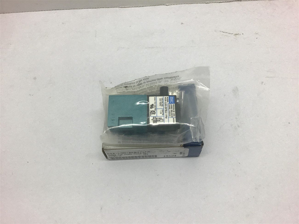 Mac 45A-L00-DFBJ-1FM Solenoid Valve 24 Vdc 120 PSi 1.8 Watts