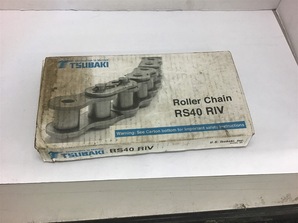 Tsubaki RS40 Riv Roller Chain 10 Feet long BME Bearings and Surplus