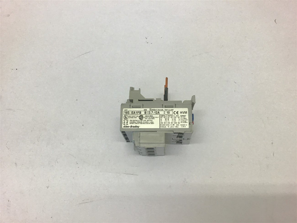 Allen-Bradley 193-EA1FB Overload Realy 3.7-12 Amp