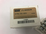 Dayton 5X852N 8 PIn 15 Amp 300 Volt Relay Socket--Lot of 4