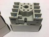 Dayton 5X852N 8 PIn 15 Amp 300 Volt Relay Socket--Lot of 4
