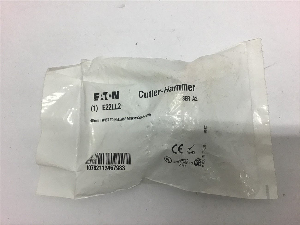 Eaton E22LL2 Ser A2 40 MM Twist To Release Mushroom Pushbutton