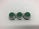 Green Pushbutton -Lot of 3