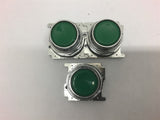 Green Pushbutton -Lot of 3