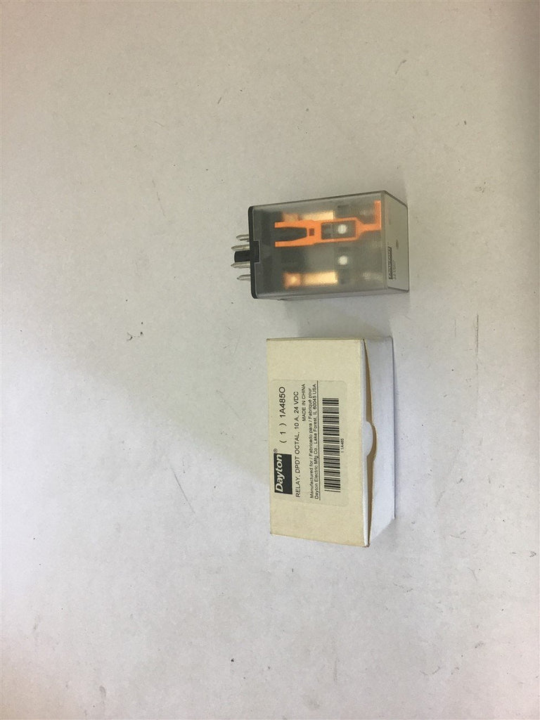 Dayton 1A4850 Relay DPDT Octal 10 Amp 24 VDc