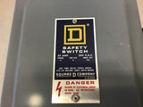 Square D 30 Amp 240 Vac 3 Phase Safety Switch