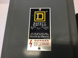 Sqaure D H-321-N Fusible Safety Switch 30 Amp 240 Vac