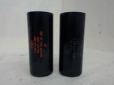 LOT OF 2, STM / CDE CAPACITORS, 108-130 MFD, 220/250 VAC, 60 CPS/CYCLE