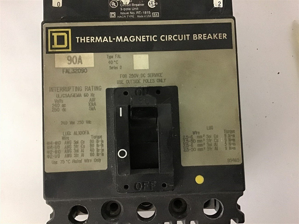 Square D FAL32090 90 Amp Circuit Breaker