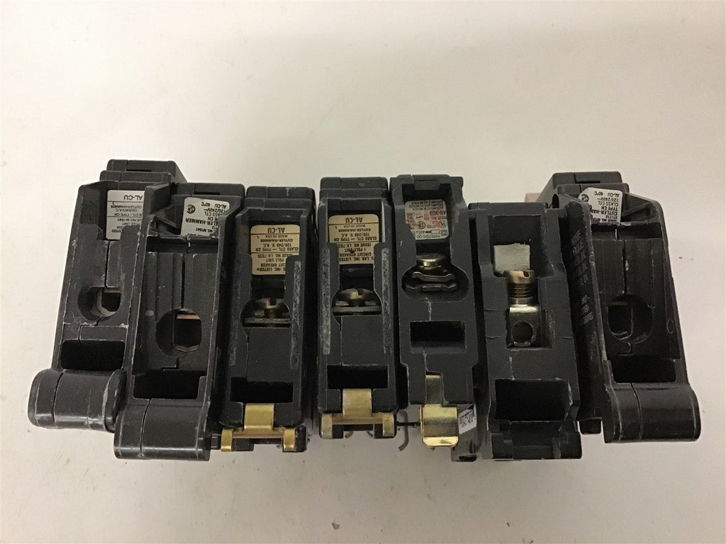 15 Amp Single Pole Circuit Breaker Assorted Lot of 7