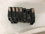 15 Amp Single Pole Circuit Breaker Assorted Lot of 7