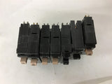 15 Amp Single Pole Circuit Breaker Assorted Lot of 7