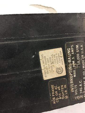Square D A1B350 Circuit Breaker 50 Amp Breaker