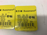 Bussmann ABC 25-R Fuse 25 Amp 250 VAc --Lot of 13