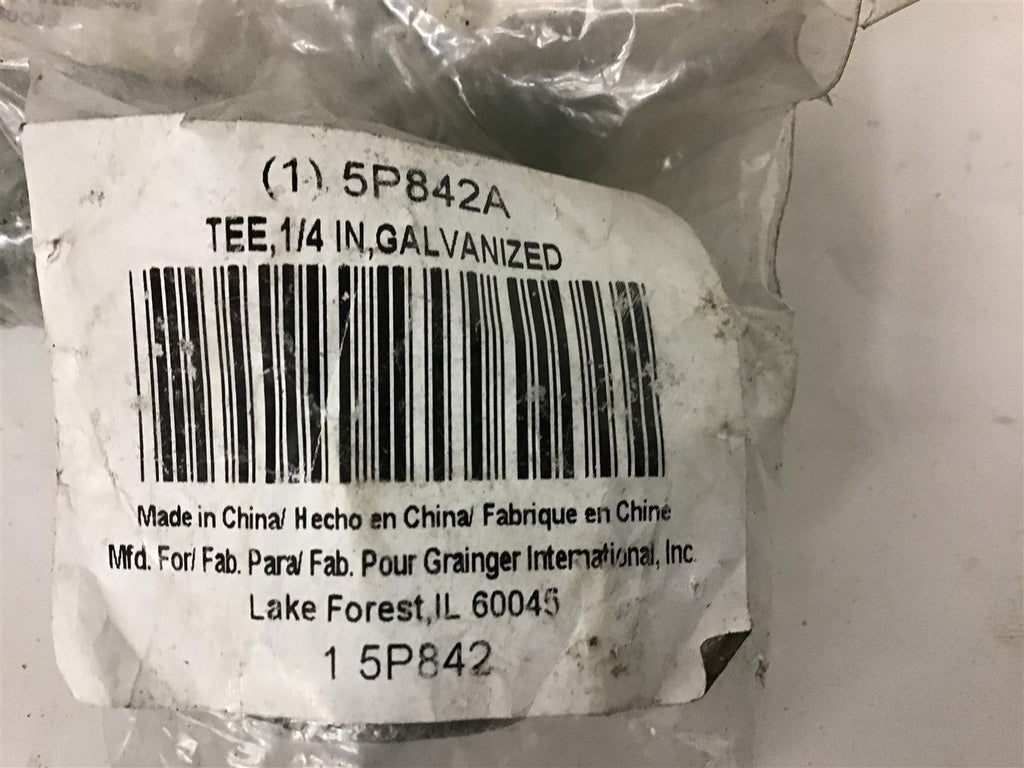 Tee Fitting 1/4" Galvanized lot of 3
