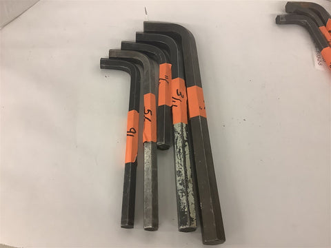 Allen Wrenches Assorted lot of 5