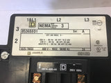 Square D 8536SE01 Nema Size 3 STarter 460 volt @ 50 Hp 208 V Coil