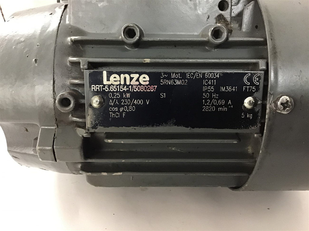 Lenze RRT-58.651054-1/5080267 0.25 KW AC Motor 230/400 Volts 50 HZ