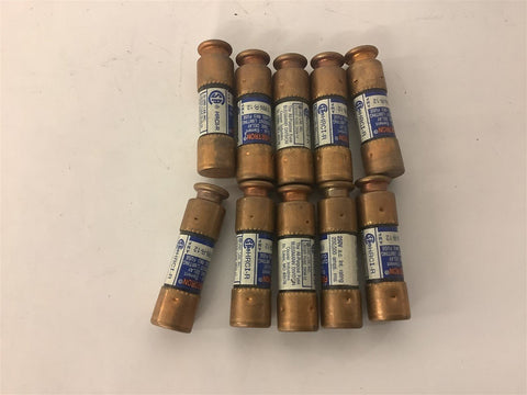 Fusetron FRN-R-12 Time Delay Fuse 12 Amp 250 Vac --LOT OF 10