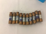 Fusetron FRN-R-12 Time Delay Fuse 12 Amp 250 Vac --LOT OF 10