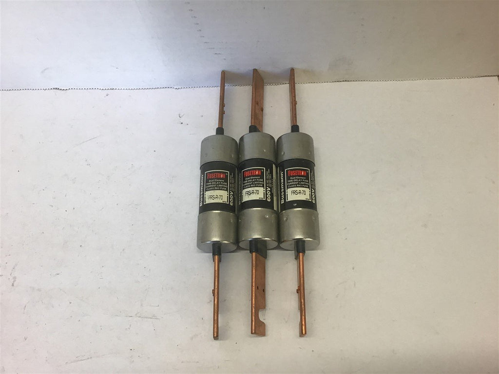 Fusetron FRS-R-70 Fuse 70 Amp 600 Volt --Lot of 3