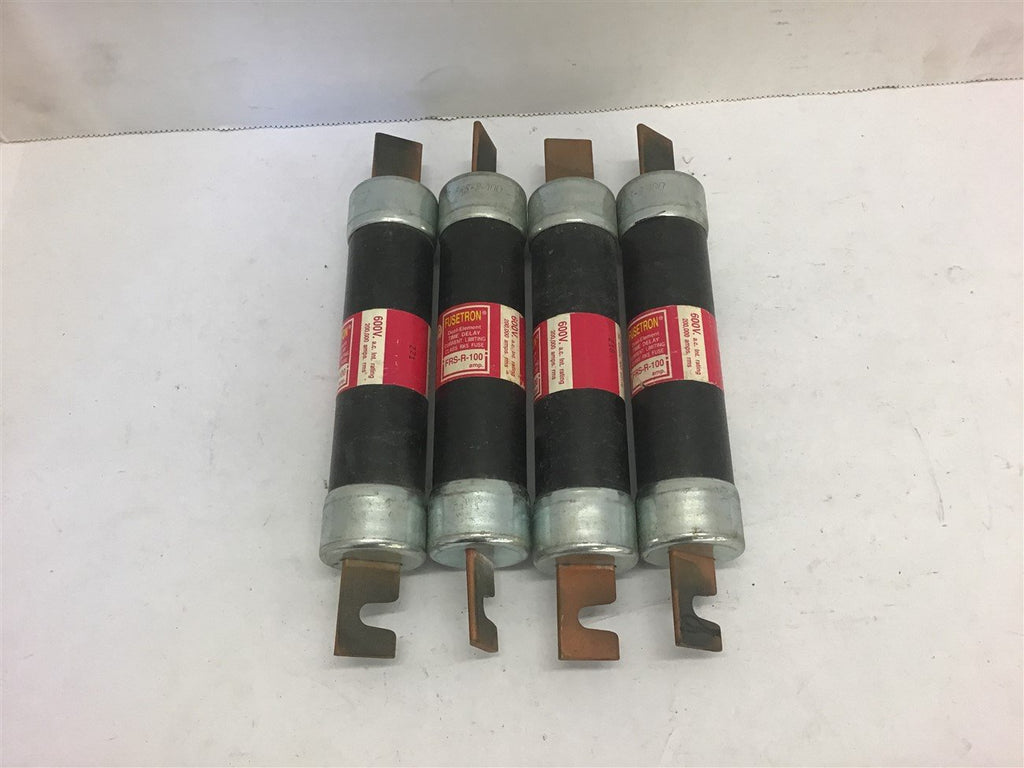 Fusetron FRS-R-100 Time Delay 100 Amp 600 Volt Fuse --Lot of 4
