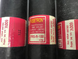 Fusetron FRS-R-100 Time Delay 100 Amp 600 Volt Fuse --Lot of 4