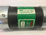 Fusetron FRN-R-250 Time-Delay Fuse 250 Amp 250 Volt --Lot of 2