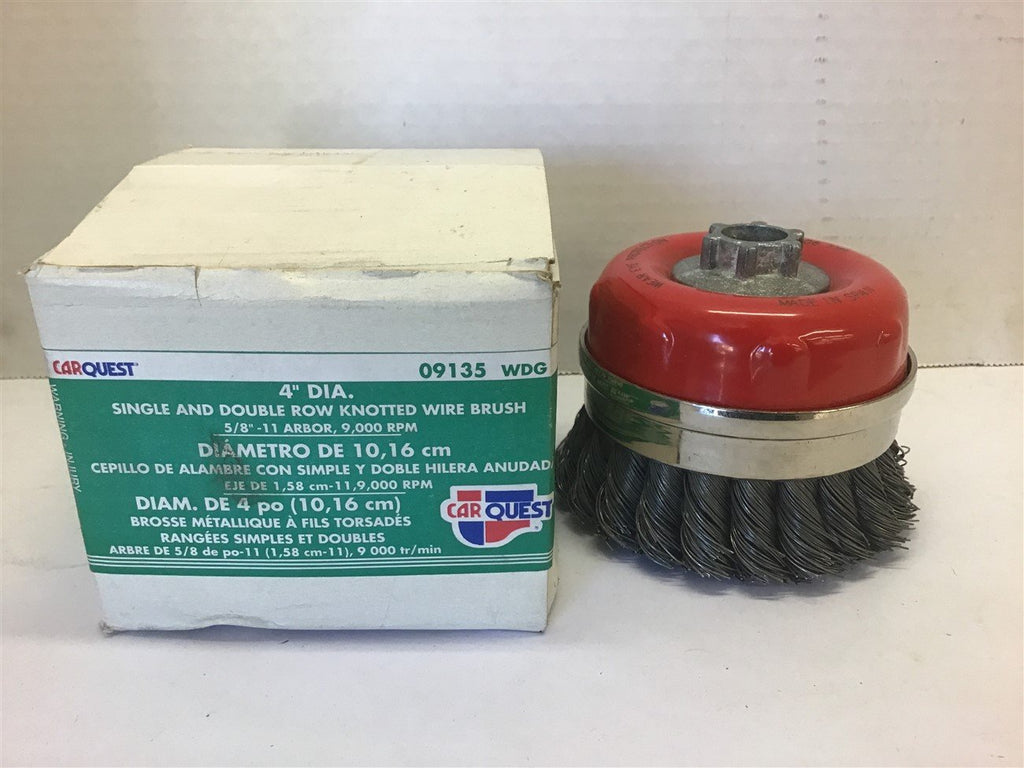 CarQuest 09135 4" DIA Single and Double Row Knotted Wire Brush