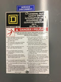 Square D D324N 200 Amp Fusible Disconnect 240 Vac
