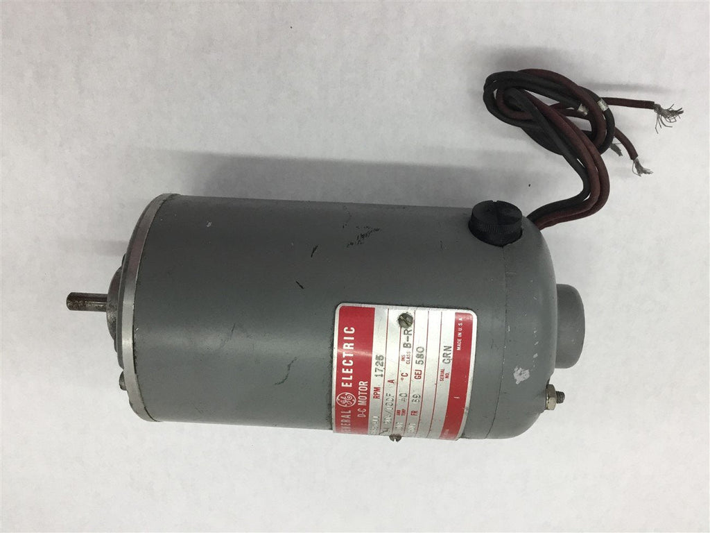 General Electric 5BN69YA11 1/12 HP DC Motor 90 A/100F Volts Shunt Wound 1720 Rpm